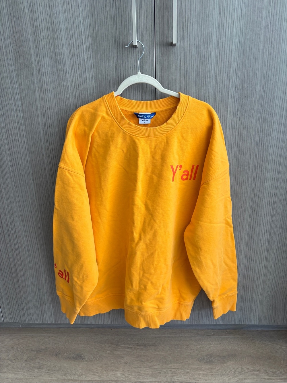 Yellow "Y'all" Graphic Crewneck Sweatshirt